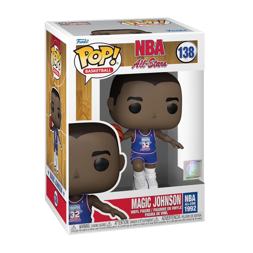Funko Pop Basketball Nba All Stars - Magic Johnson (blue All Star Uni 1992) No:138