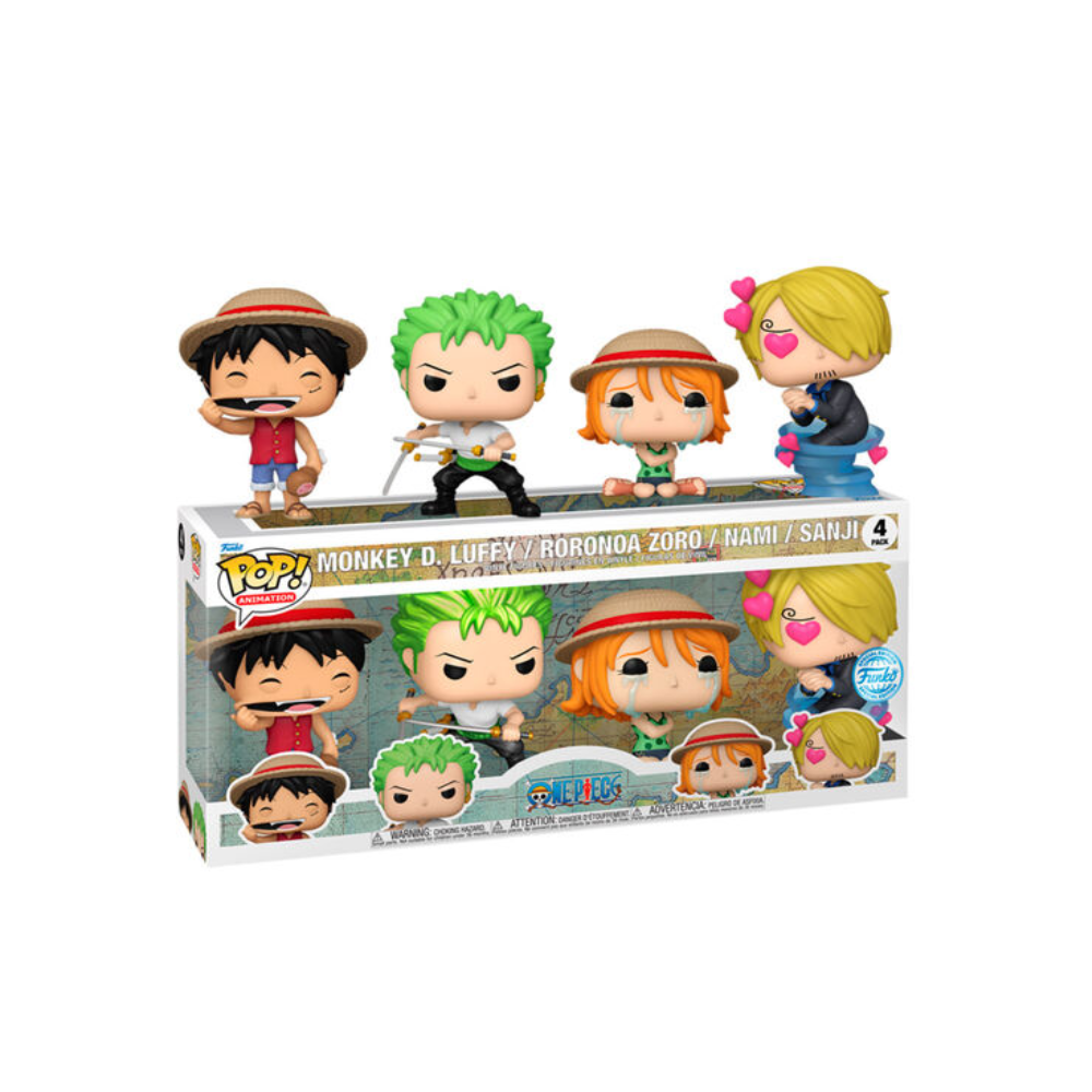 Funko Pop 4-Pack Animation One Piece - Monkey D.Luffy, Roronoa Zoro, Nami, Sanji (special Edition)