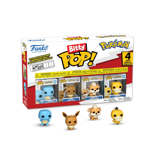 Funko Bitty Pop 4-Pack Pokemon - Squirtle, Eevee, Growlith, Psyduck