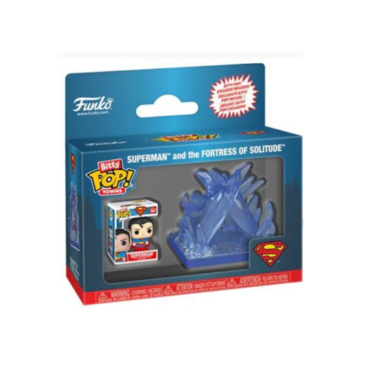 Funko Bitty Pop Towns Dc Superman - Superman And The Fortress Of Solitude