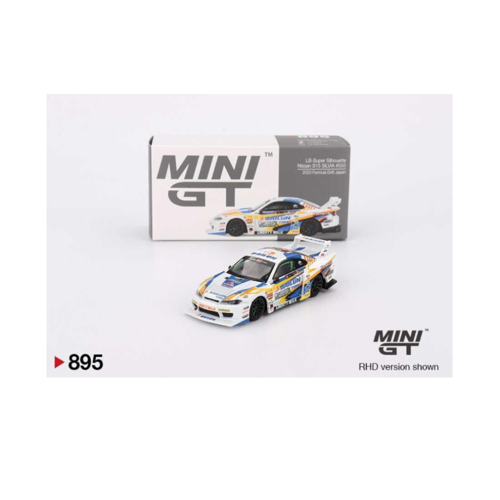 MINI GT: 1/64 Nissan LB-Super Silhouette S15 Silvia #555 2023 Formula Drift No:895