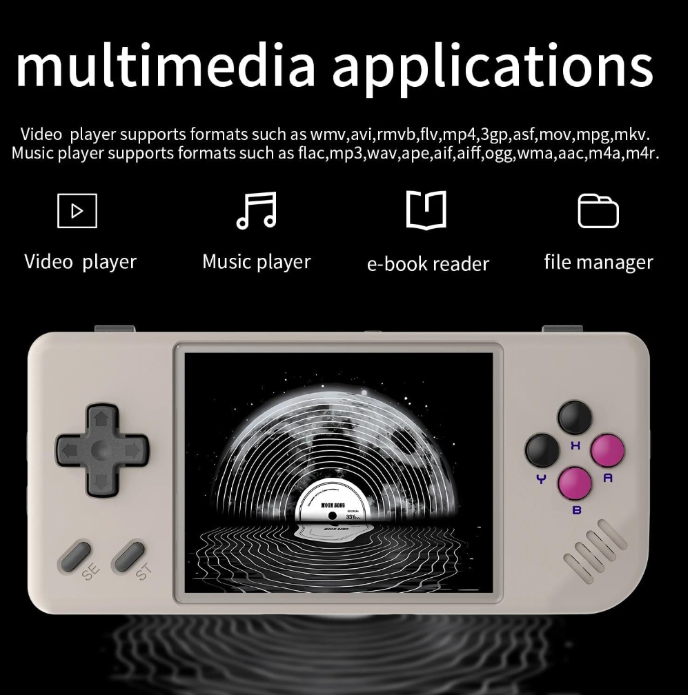 Anbernic RG28XX Retro Oyun Konsolu – Gameboy Pocket Tasarım