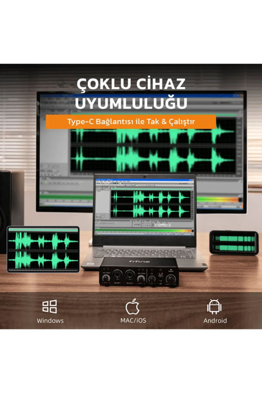 Fifine Ampli 3 - 2 KANALLI SES KARTI