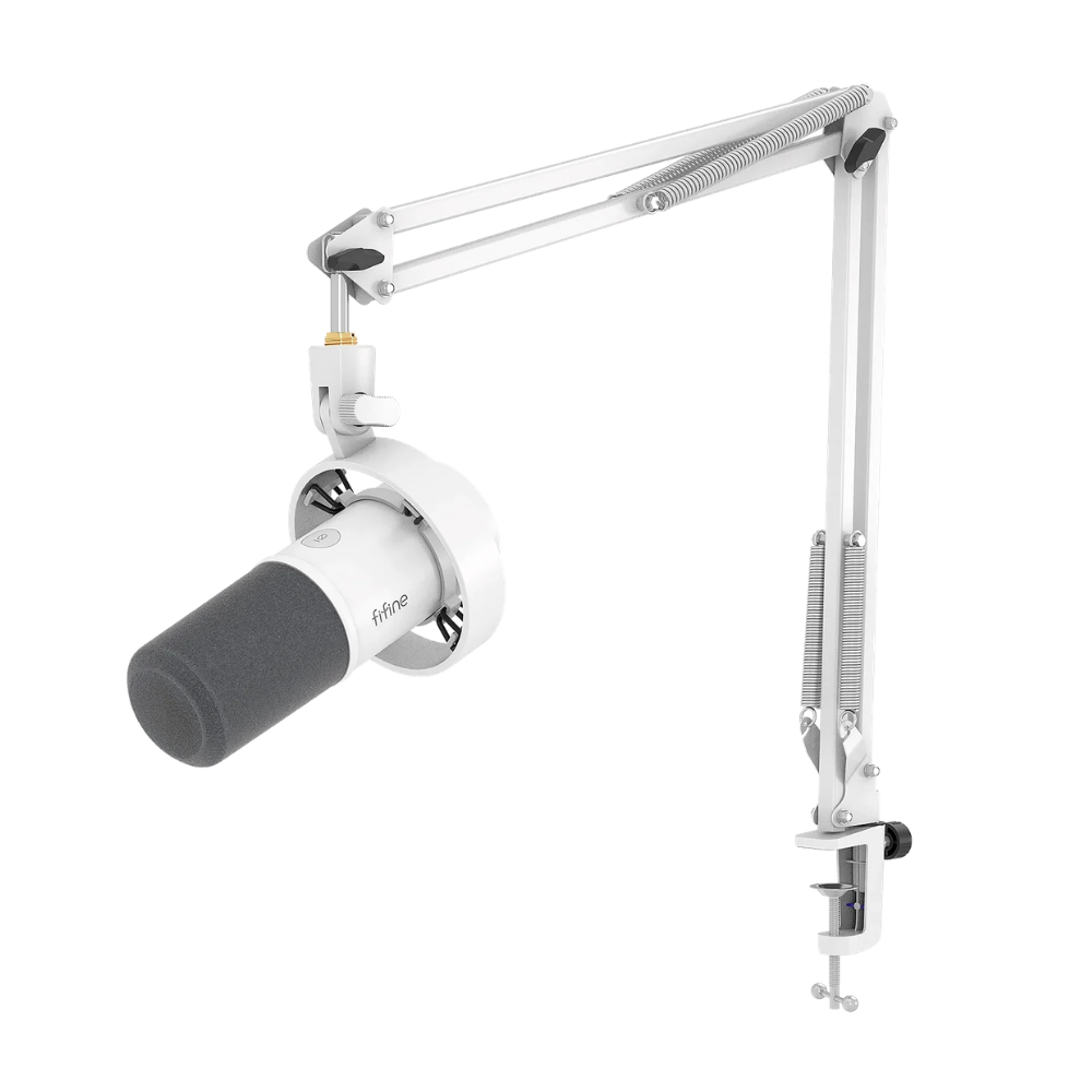 Fifine AmpliTank K688CT USB-XLR Dinamik Yayıncı Mikrofon Seti - Beyaz
