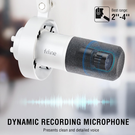 Fifine K688 USB/XLR Dinamik Mikrofon – Profesyonel Yayın & Podcast Mikrofonu