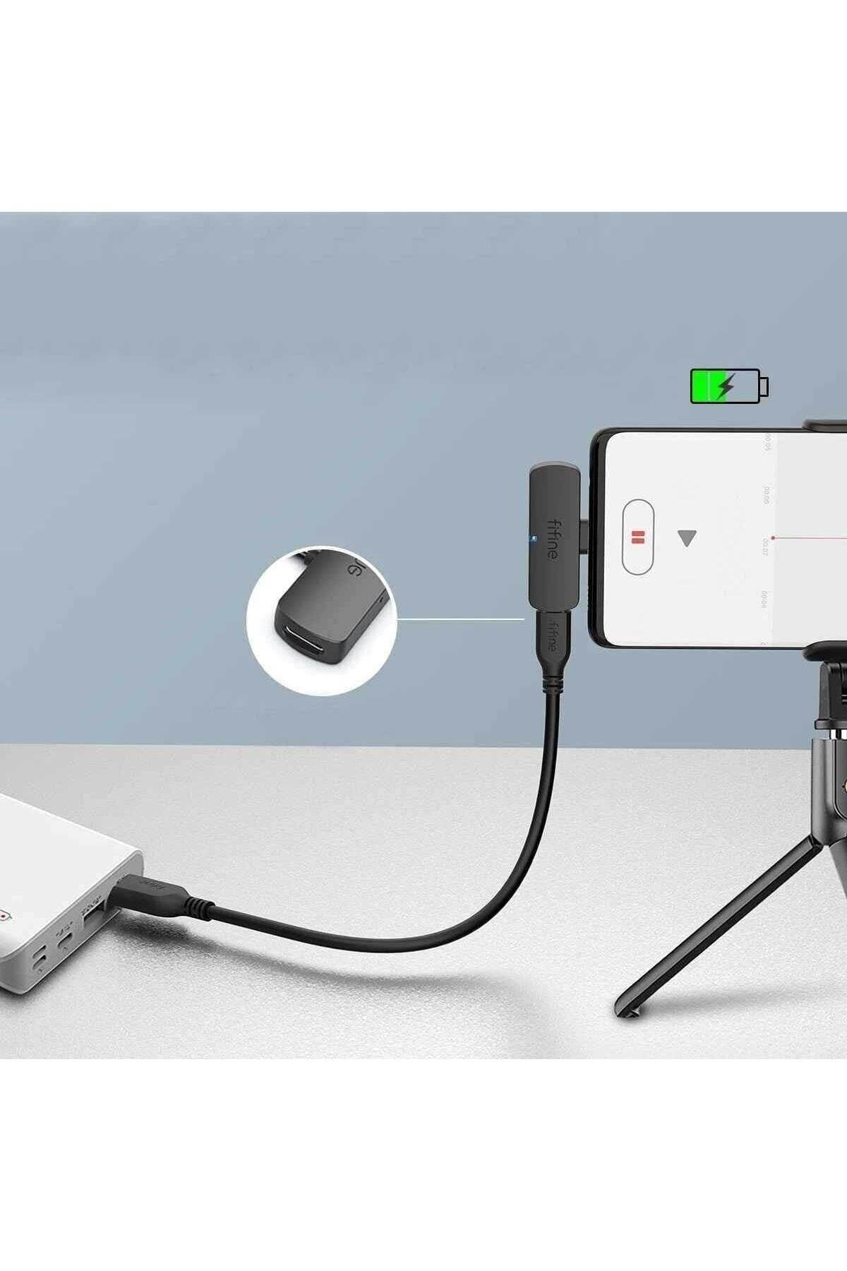 M6 - FIFINE TYPE C KABLOSUZ YAKA MIKROFONU