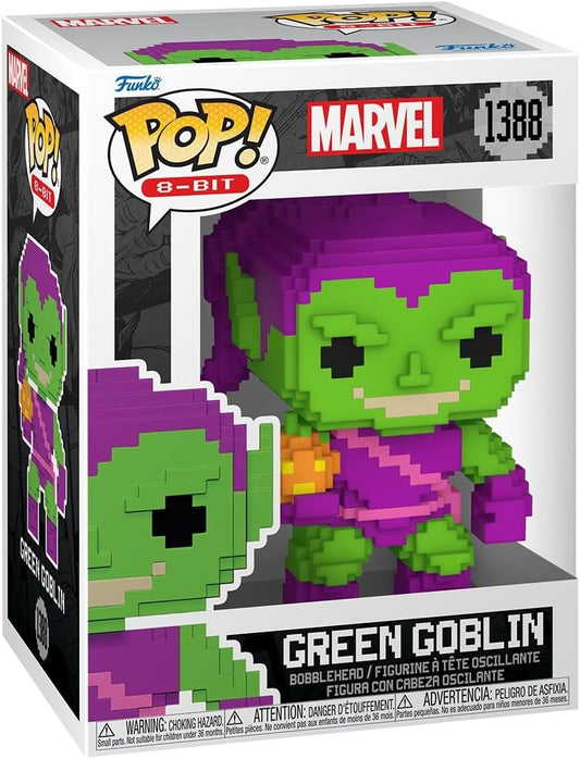 Funko Pop 8-Bit Marvel Spider-Man - Green Goblin Special Edition No:1388 Bobble-Head