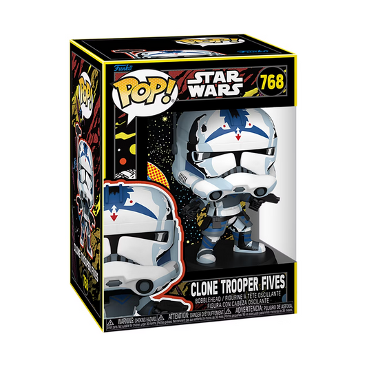 Funko Pop Disney Star Wars Clone Wars - Clone Trooper Fives Retro No:768 Bobble-Head