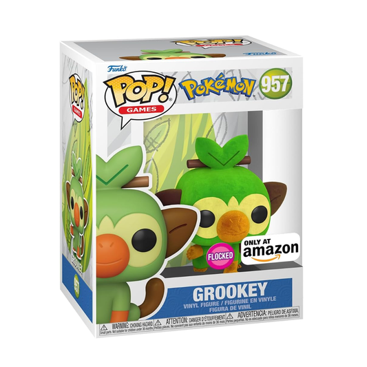 Funko Pop Games Pokemon - Grookey (flocked) (special Edition) No:957