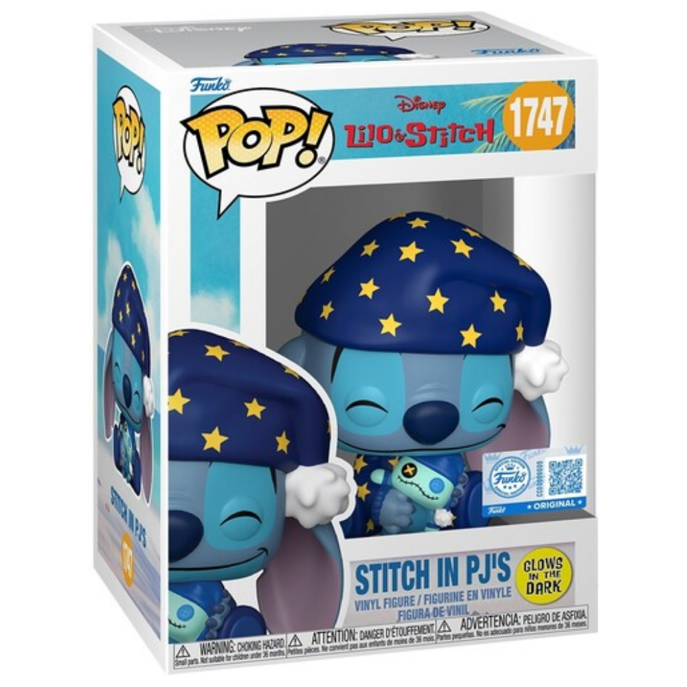 Funko Pop Lilo & Stitch Stitch in PJ's Glow in the Dark
