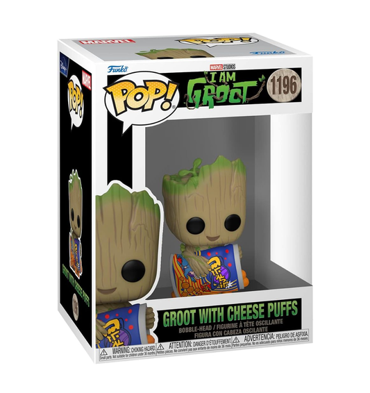 Funko POP Marvel I Am Groot: Groot with Cheese Puffs