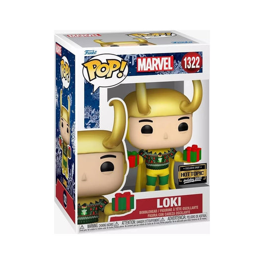 Funko Pop Marvel: Loki With Sweater Metallic Special Edition No:1322 Bobble Head