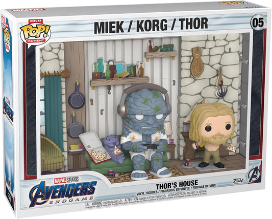 Funko Pop Moment Deluxe Marvel Avengers Endgame - Thor’s House Miek / Korg / Thor No:05