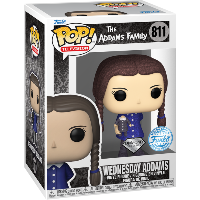 Funko Pop Television The Addams Family - Wednesday Addams Diamond Glitter Black