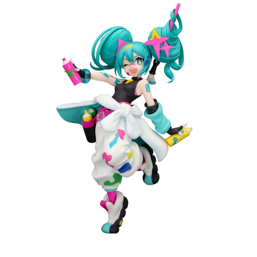 Furyu Hatsune Miku Trio-Try-İt Miku Paint Girl 19 Cm Pvc Statue
