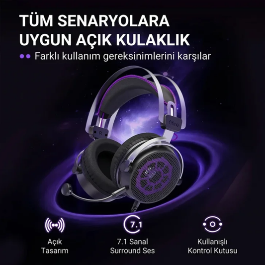 Fifine H18V USB 7.1 Gaming Mikrofonlu Kulaklık - Headset