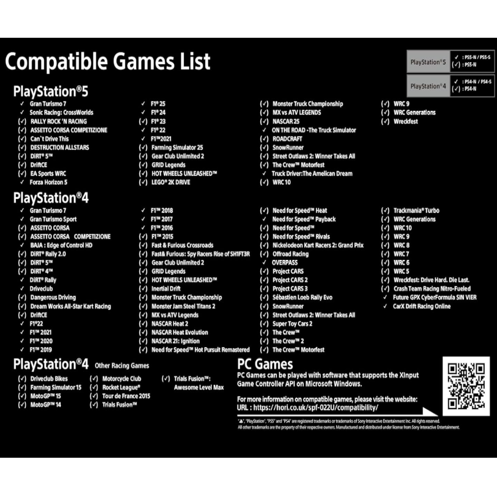 Hori APEX Kablosuz PS5 Yarış Direksiyon Seti – Resmi Sony Lisanslı, Ps5 Ps4 PC Uyumlu