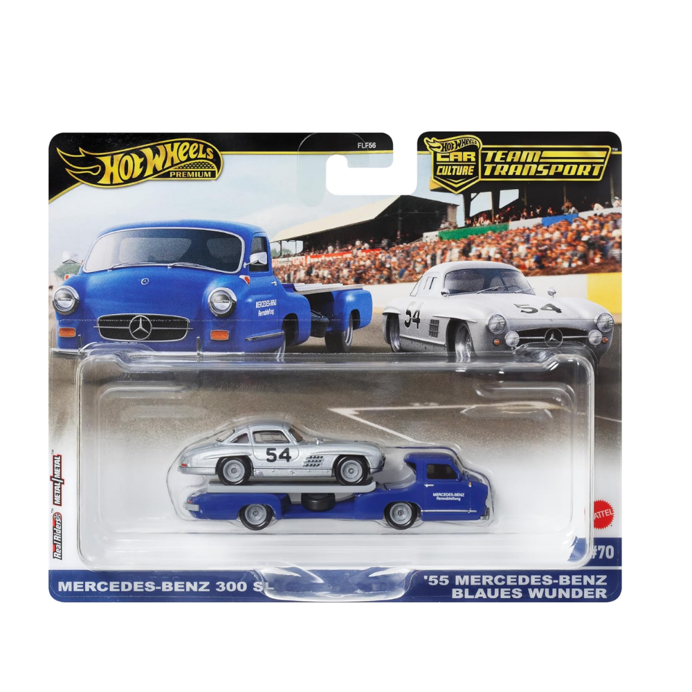 Hot Wheels Car Culture Team Transport - Mercedes-Benz 300 SL & Taşıyıcı Araç