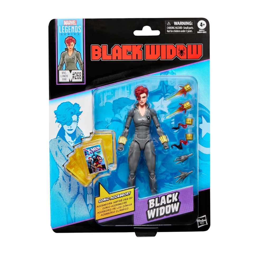 Marvel Legends Black Widow (X-Men & Avengers Comics) Aksiyon Figürü, Çizgi Roman Aksesuarlı