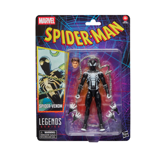 Marvel Legends Spider-Venom, Retro Cardback Spider-Man Comics Aksiyon Figürü