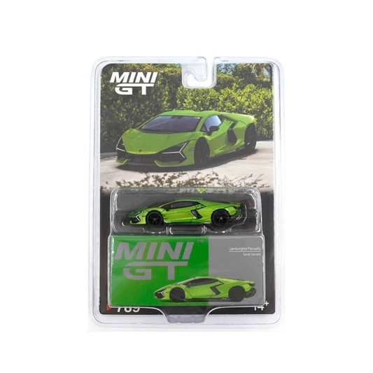 Mini Gt 1/64 Lamborghini Revuelto Verde Selvans - Blister Paket MGT:789