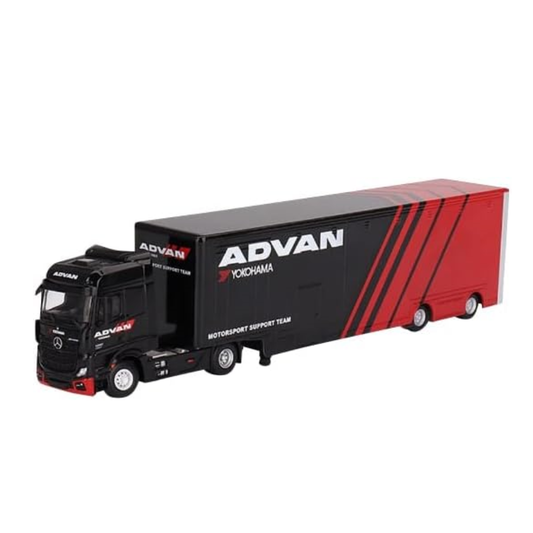 Mini Gt 1/64 Mercedes-Benz Actros W/ Racing Transporter "Advan"
