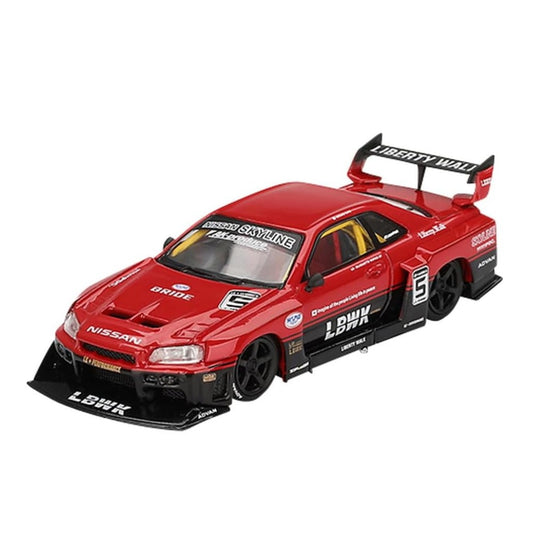 Mini GT 1/64 Nissan LB-ER34 Super Silhouette Skyline Red/Black No:843