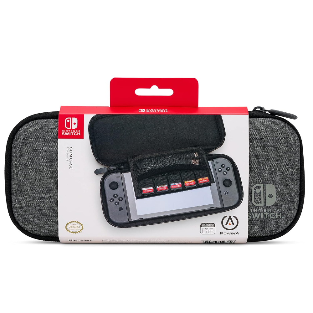 PowerA Nintendo Switch Slim Kılıf Taşıma Çantası - Charcoal Resmi Lisanslı