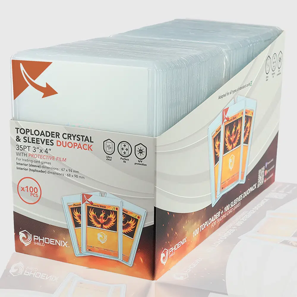 Phoenix Shield Toploader & Sleeve Duo Pack (100'lü Kutu)