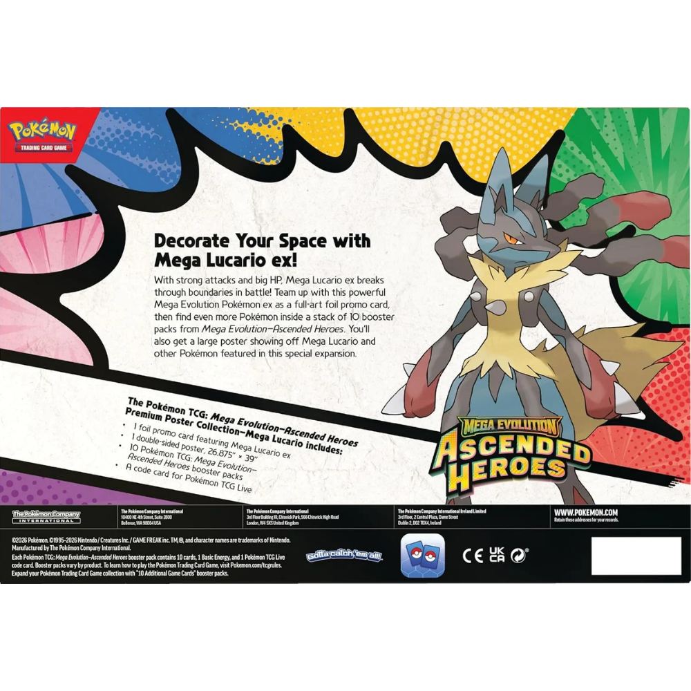 Pokemon TCG Mega Evolution Ascended Heroes Premium Poster Collection