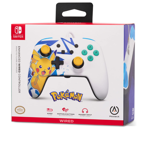 POWERA NINTENDO SWITCH ENHANCED KABLOLU OYUN KUMANDASI - PIKACHU HIGH VOLTAGE