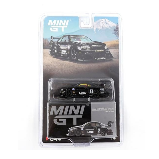 Mini GT 1/64 Nissan LB-ER34 Super Silhouette Skylane Black - 844 Blister Paket