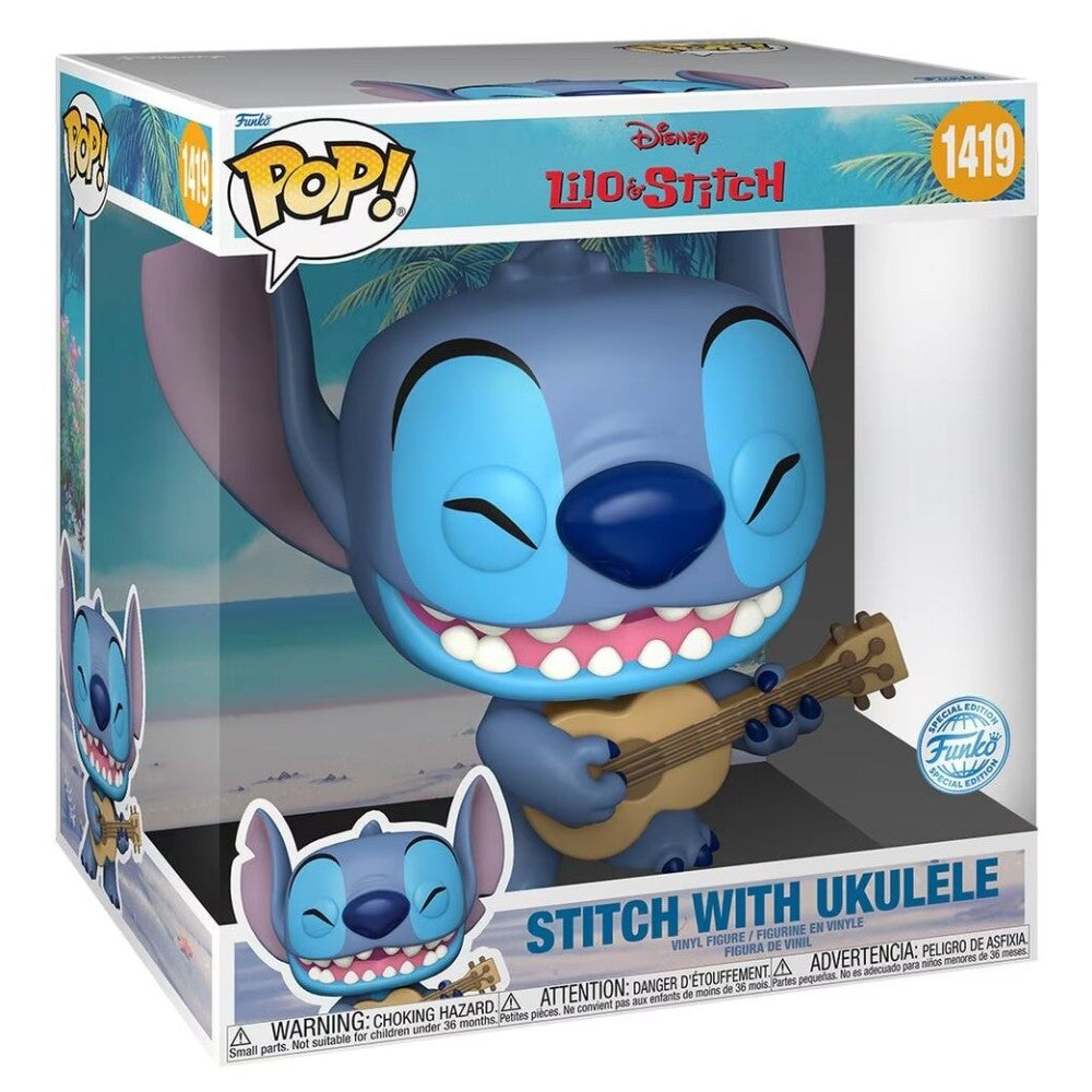 Funko POP Jumbo: Stitch with Ukulele Special Edition 10"