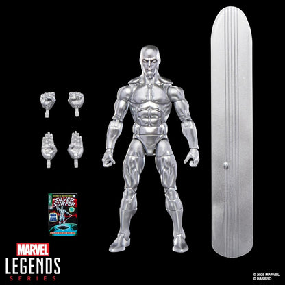 Marvel Legends Silver Surfer (Fantastic Four Comics) Aksiyon Figürü, Çizgi Roman Aksesuarlı