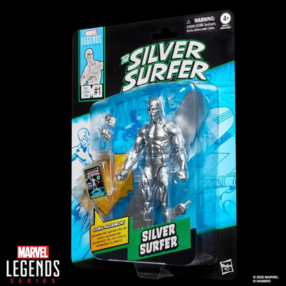 Marvel Legends Silver Surfer (Fantastic Four Comics) Aksiyon Figürü, Çizgi Roman Aksesuarlı