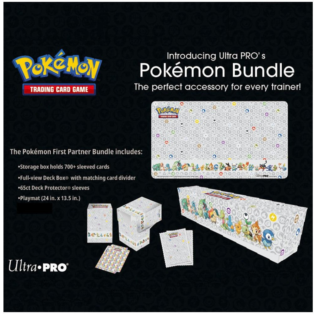 Ultra Pro First Partner Pokemon Bundle, Play Mat, Deck Box, Sleeves