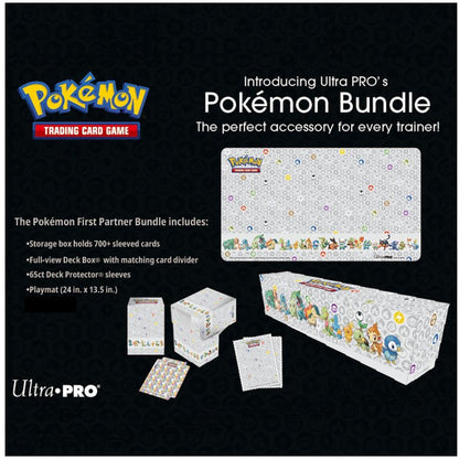 Ultra Pro First Partner Pokemon Bundle, Play Mat, Deck Box, Sleeves