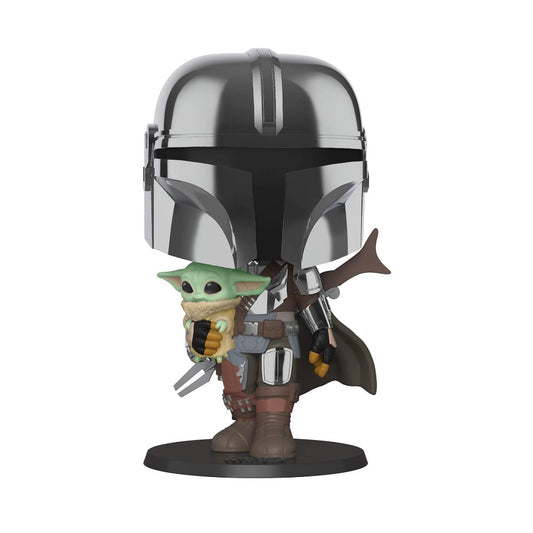 Funko POP Jumbo-  The Star Wars Mandalorian with The Child 10"