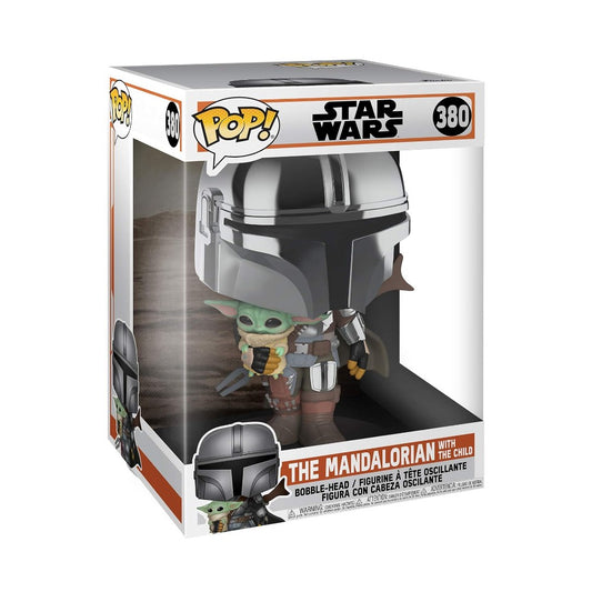 Funko POP Jumbo-  The Star Wars Mandalorian with The Child 10"