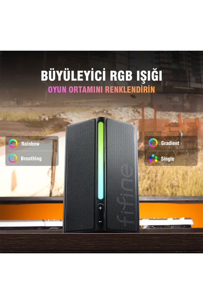 Fifine Ampligame A20 RGB USB Gaming Bilgisayar Hoparlörü