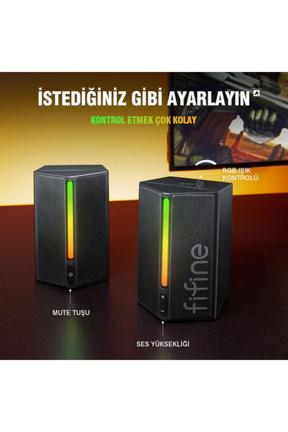 Fifine Ampligame A20 RGB USB Gaming Bilgisayar Hoparlörü