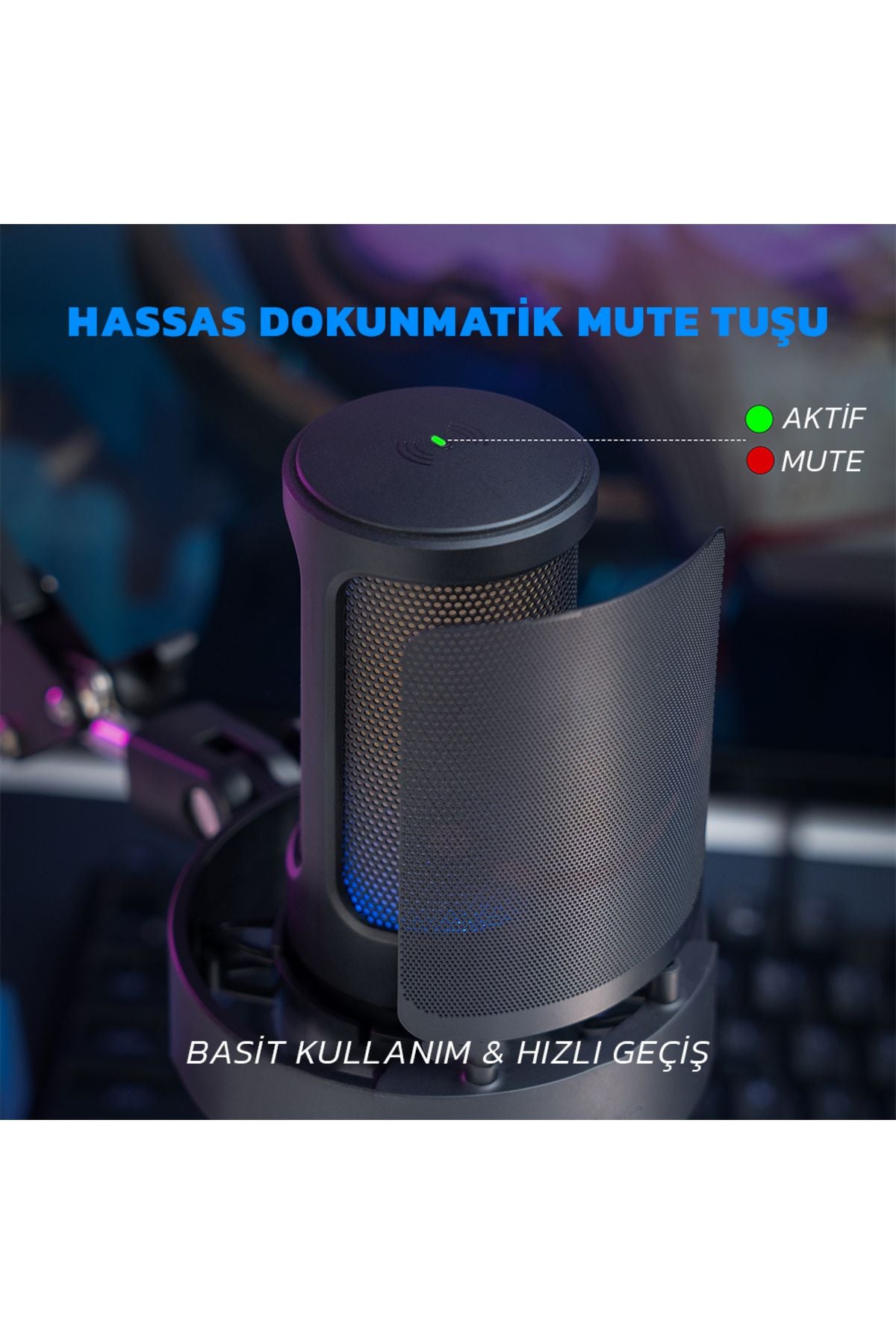 A8T- Fifine Ampligame USB Yayıncı Bilgisayar Mikrofonu