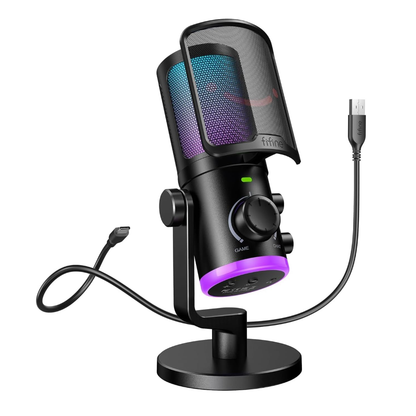 Fifine AM6 RGB Gaming Mikrofon – Yayıncılar ve Oyuncular İçin Profesyonel Ses