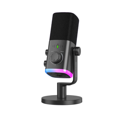 Fifine Ampligame AM9 Hibrit XLR/USB RGB Dinamik Mikrofon