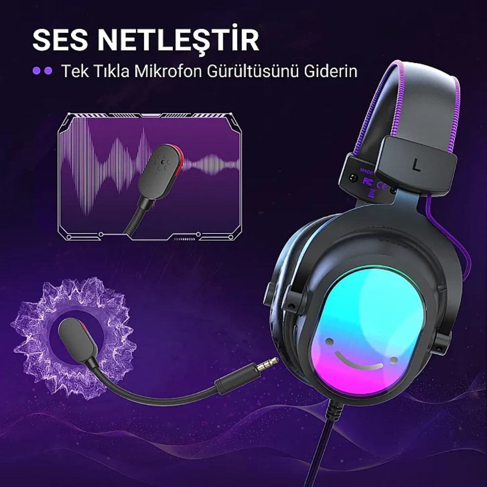 Fifine Ampligame H16-BP USB 7.1 Gaming Mikrofonlu Kulaklık