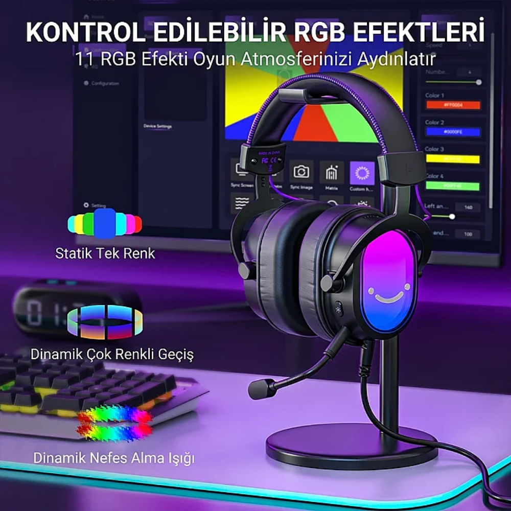 Fifine Ampligame H16-BP USB 7.1 Gaming Mikrofonlu Kulaklık