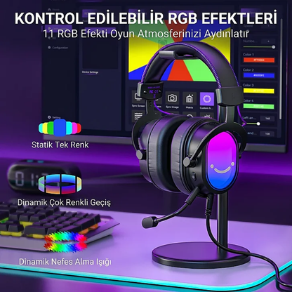 Fifine Ampligame H16-BP USB 7.1 Gaming Mikrofonlu Kulaklık