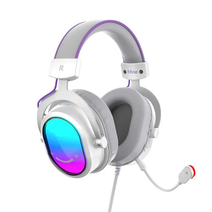 Fifine Ampligame H16-BP USB 7.1 Gaming Mikrofonlu Kulaklık - Beyaz