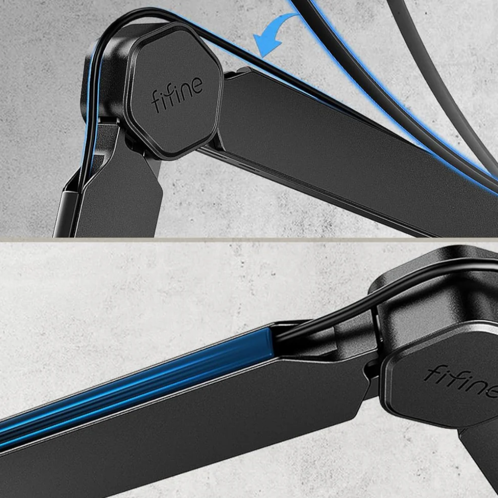 Fifine BM66 Metal Mikrofon Standı – Gizli Kablo Yönetimli, 2 kg Taşıma Kapasiteli