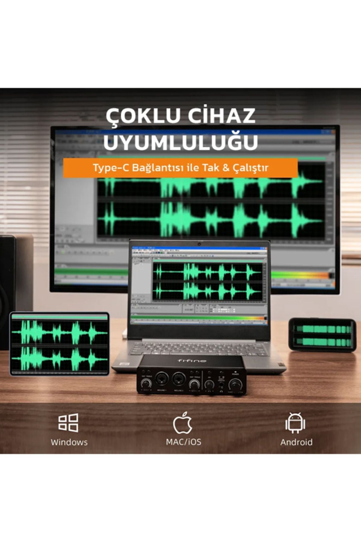 Fifine Ampli 3 - 2 KANALLI SES KARTI